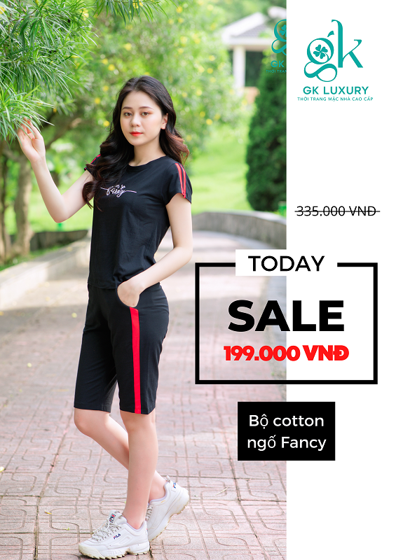 Bộ cotton ngố Fancy sale c&ograve;n 199K/ bộ - 3 m&agrave;u: đen, n&acirc;u cam v&agrave; x&aacute;m