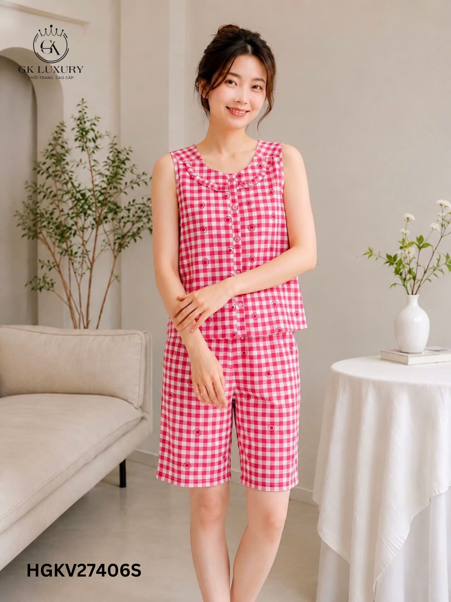 Bộ lanh sát nách quần ngố HGKV27406S