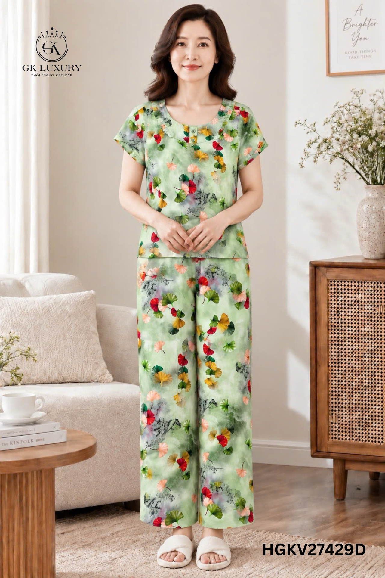 Bộ lanh cộc tay quần dài HGKV27429D