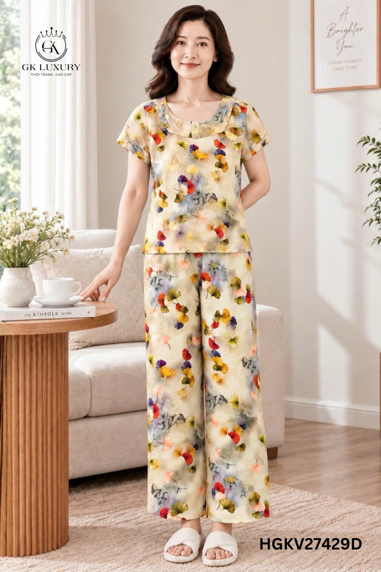 Bộ lanh cộc tay quần dài HGKV27429D