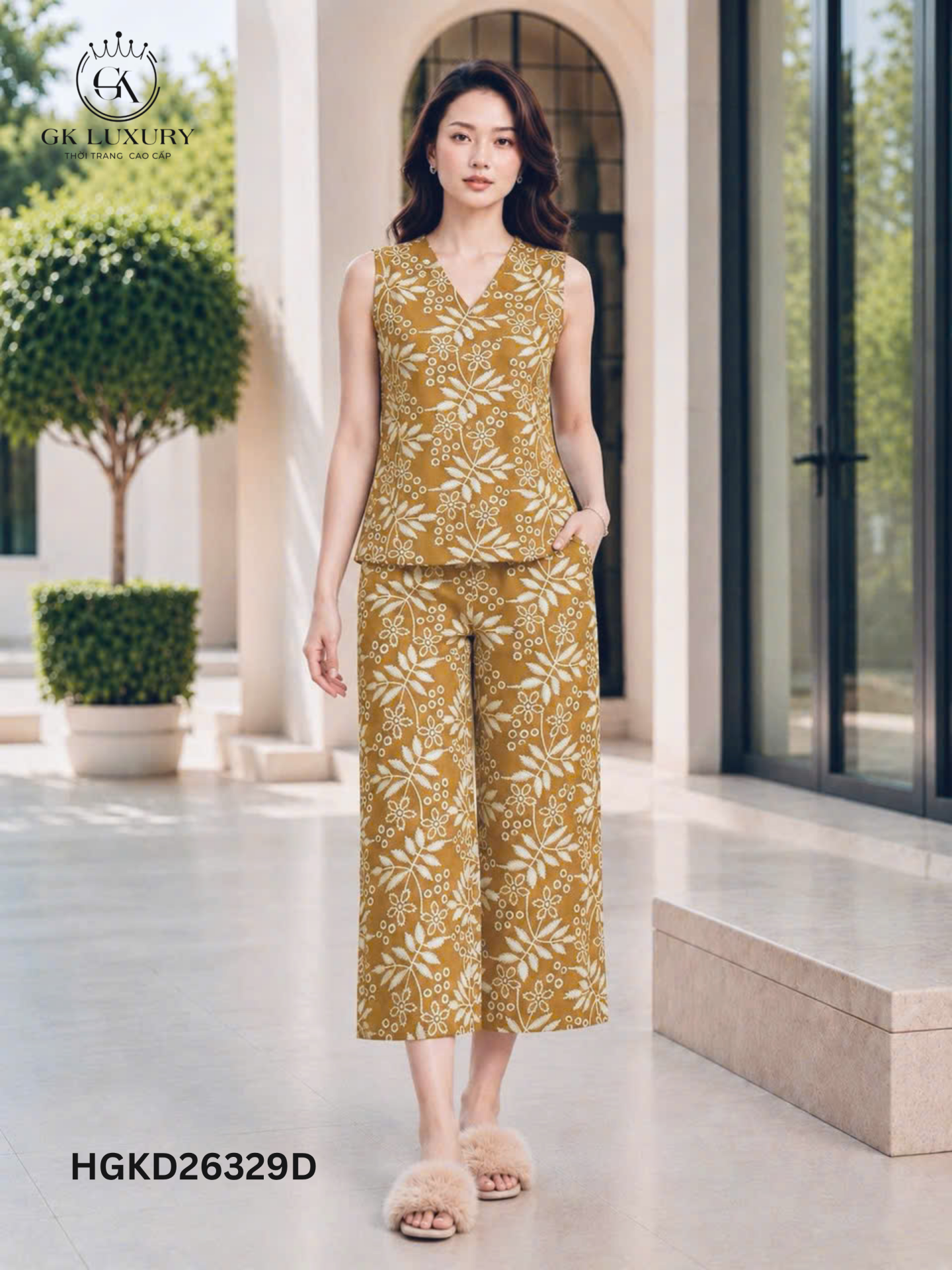 Bộ đũi sát nách quần dài HGKD26329D
