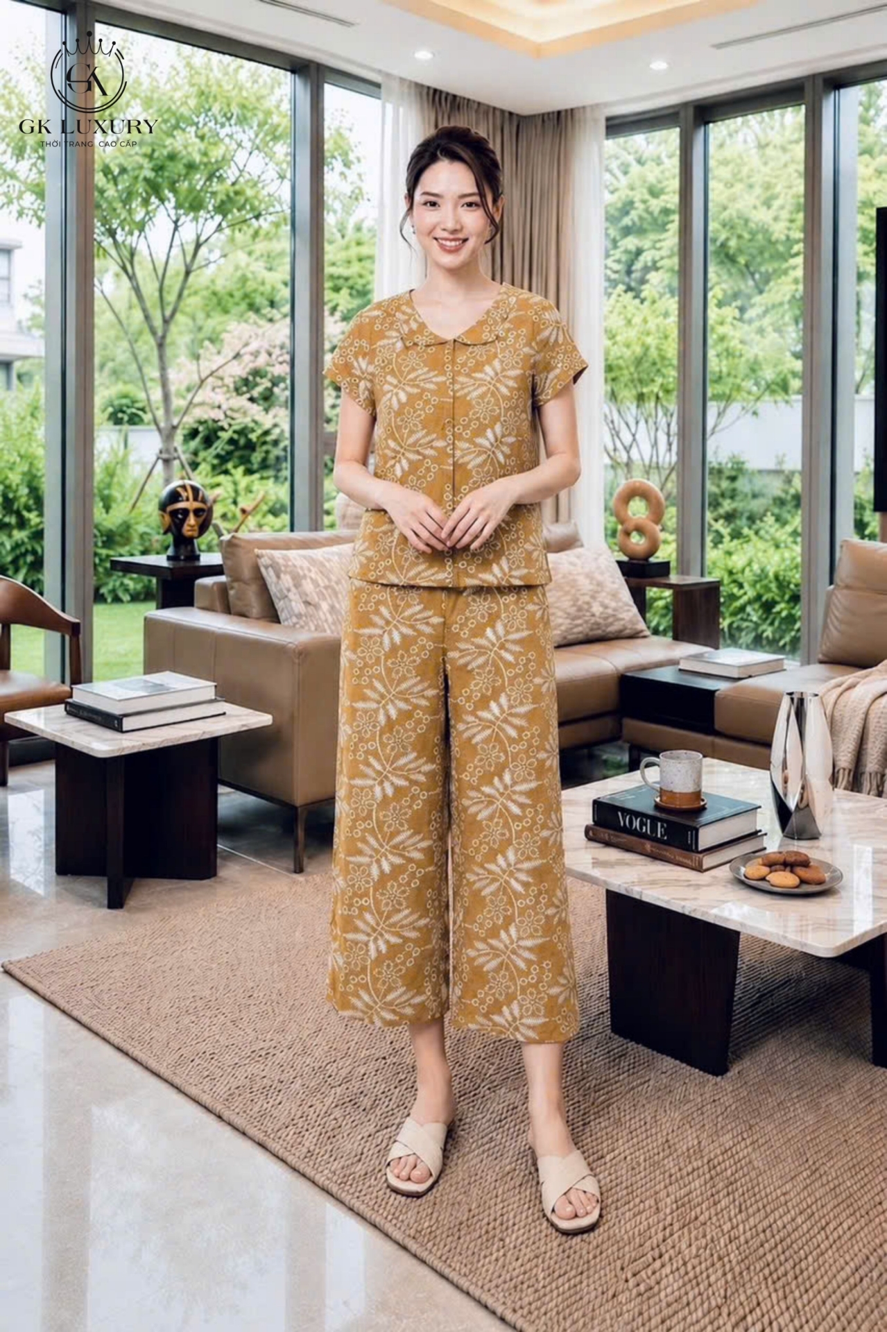 Bộ đũi cộc tay quần dài Tím than HGKD26333D