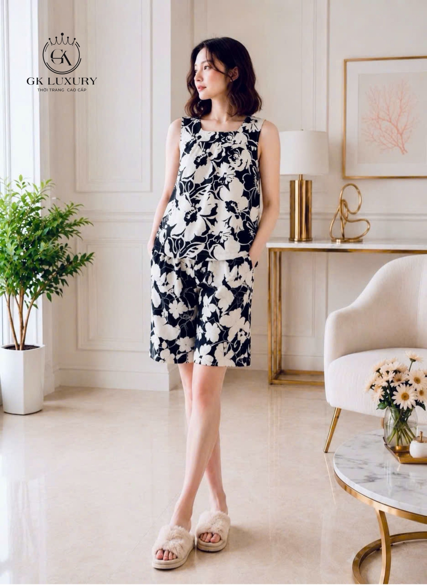 Bộ đũi sát nách quần ngố HGKD26344S