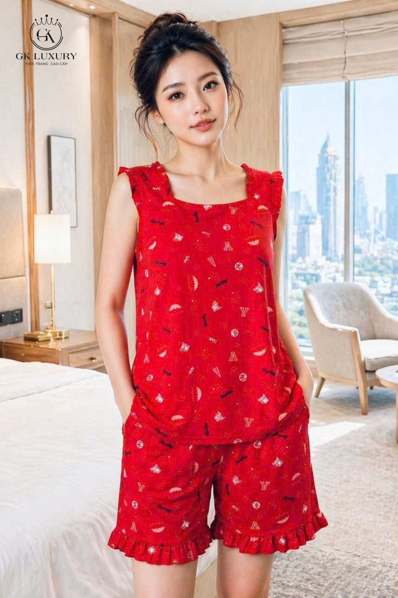 Bộ lanh sát nách quần đùi HGKV26284B