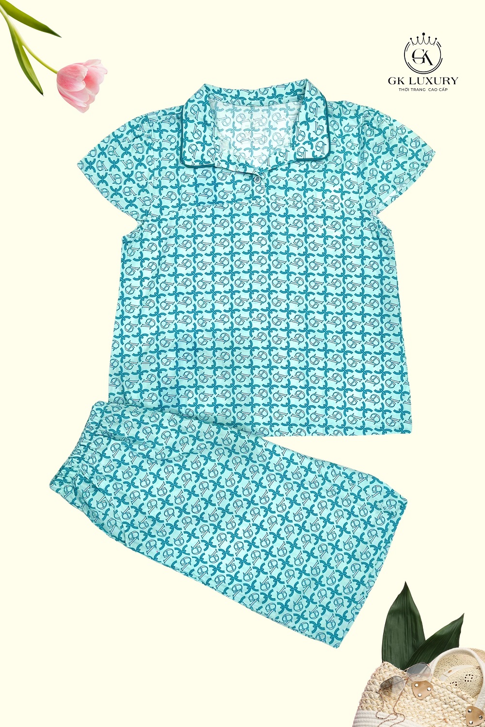 Bộ lanh cộc tay quần ngố HGKV26288N