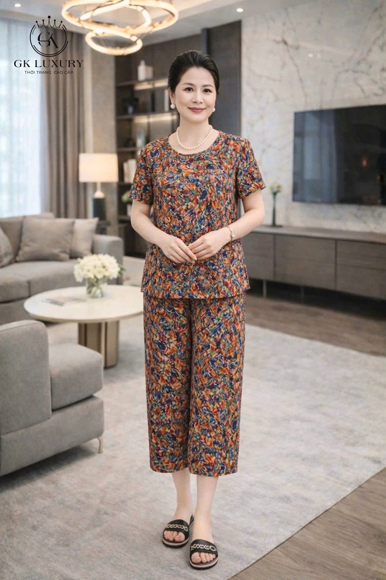 Bộ lanh tay cộc quần dài HGKV26314D