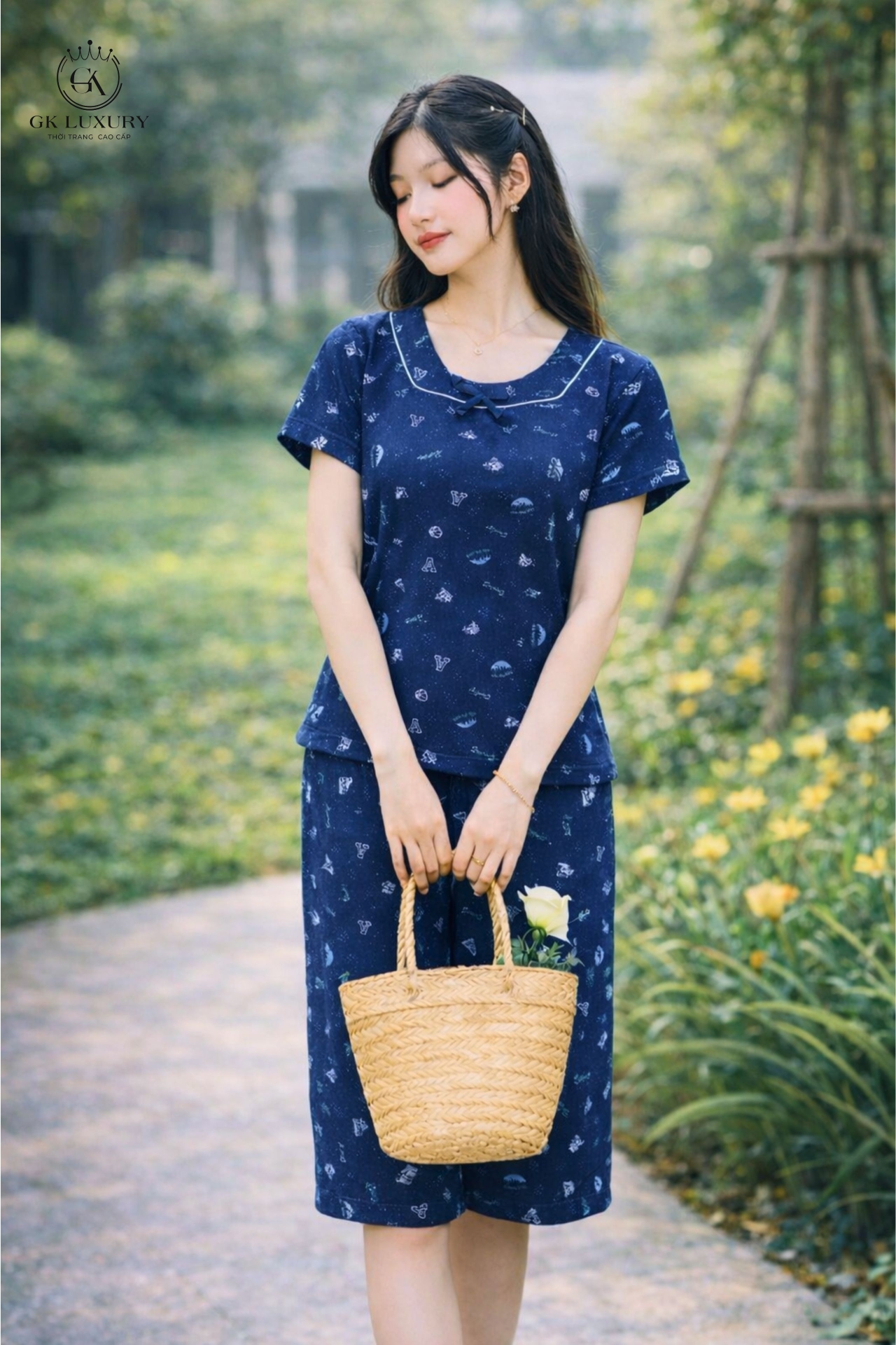 Bộ lanh tay cộc quần ngố HGKV26325N