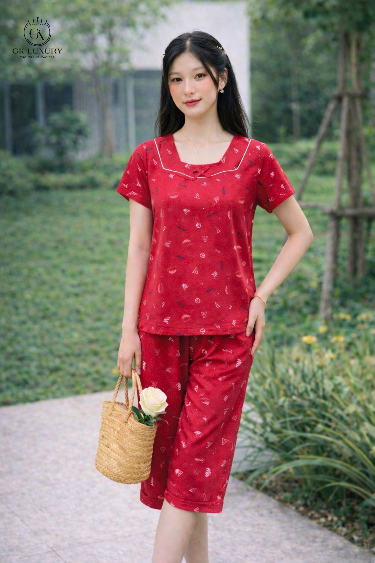 Bộ lanh tay cộc quần ngố HGKV26325N