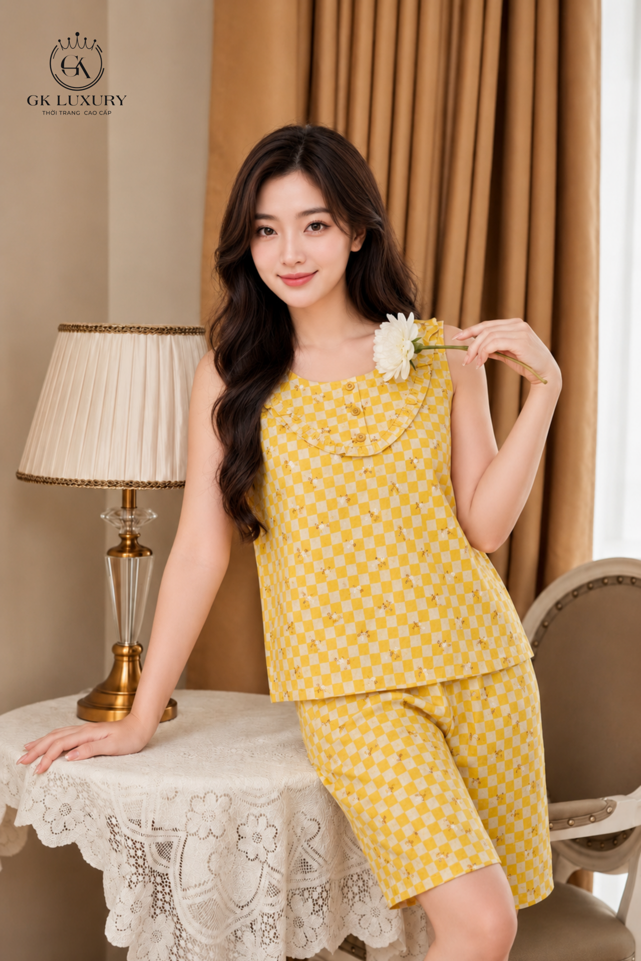 Bộ lanh sát nách quần ngố HGKV26380S
