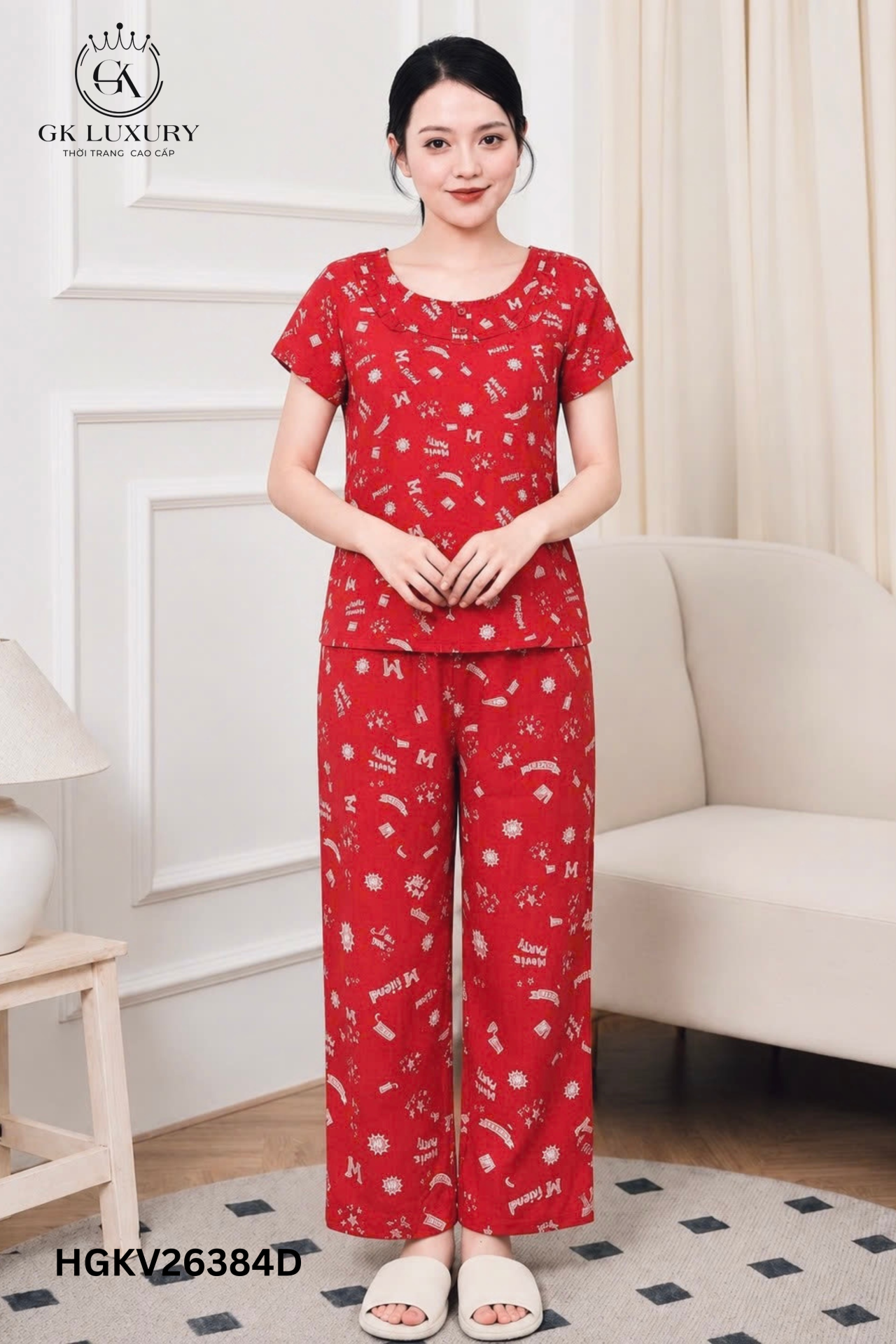 Bộ lanh cộc tay quần dài HGKV26384D