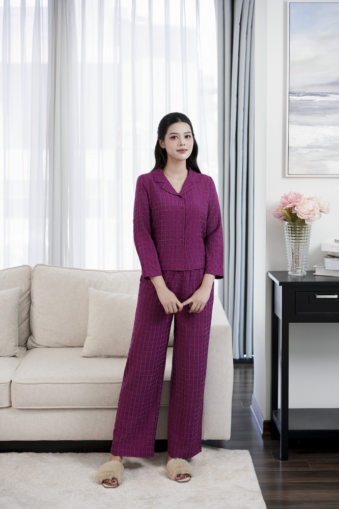 Bộ cotton tay dài quần dài DGKC25208D