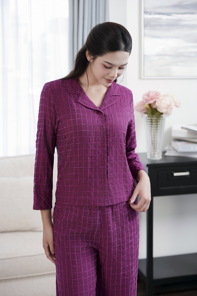 Bộ cotton tay dài quần dài DGKC25208D