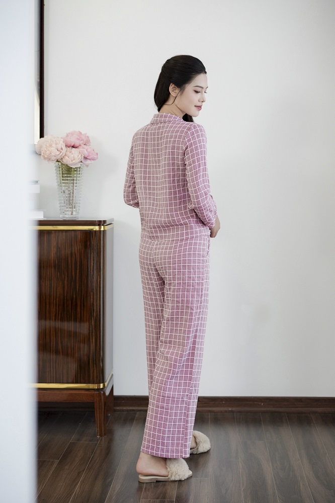 Bộ cotton tay dài quần dài DGKC25208D