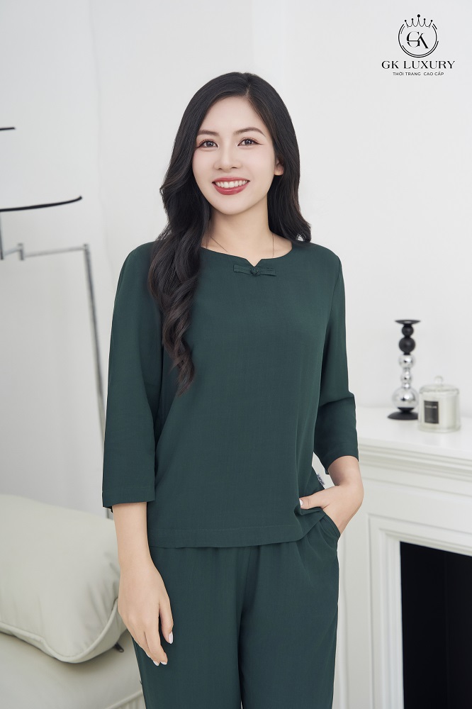 Bộ đũi tay dài quần dài nẹp DGKD25225D