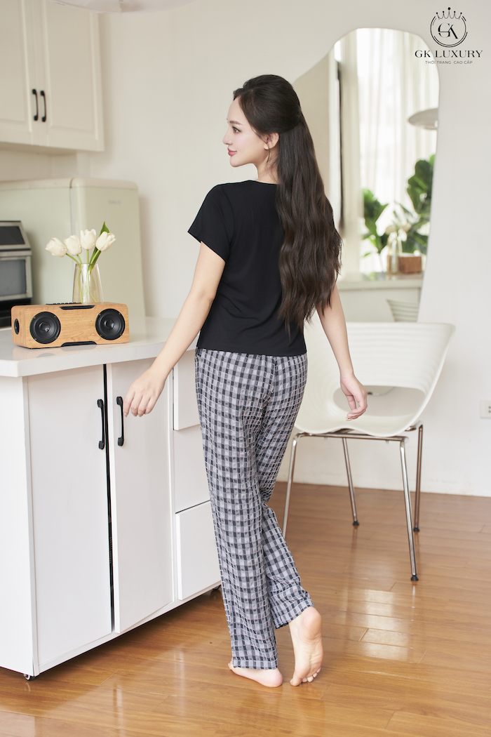 Bộ cotton cộc tay quần dài HGKC25170D