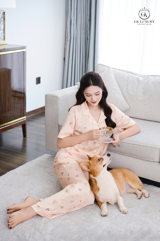 Bộ lụa latin tay lỡ quần dài HGKL25198D