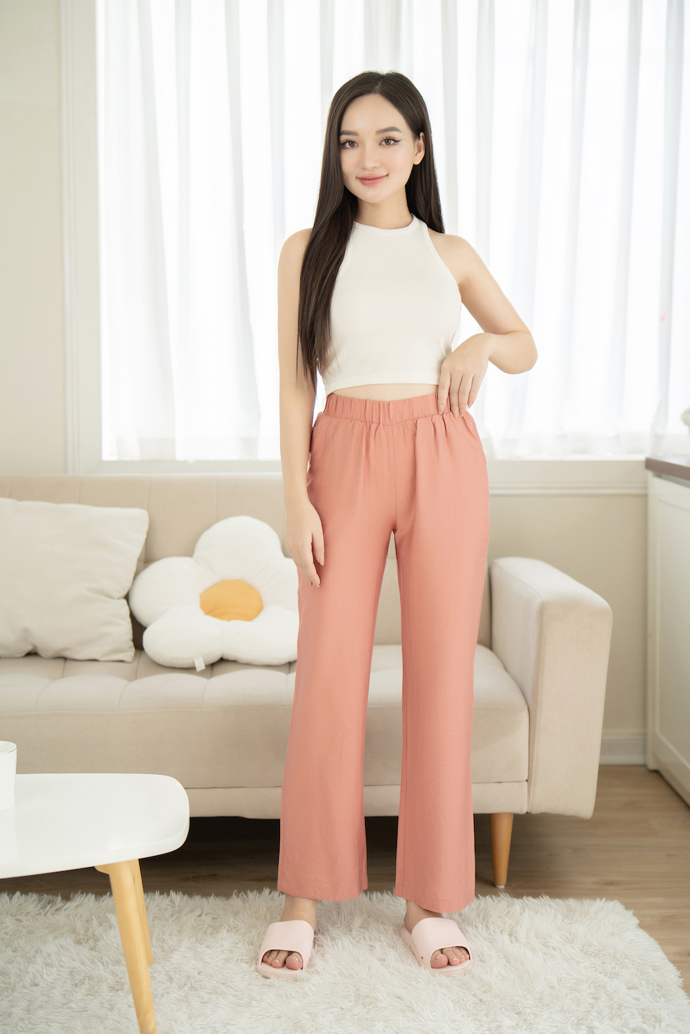 Quần linen suông GK44