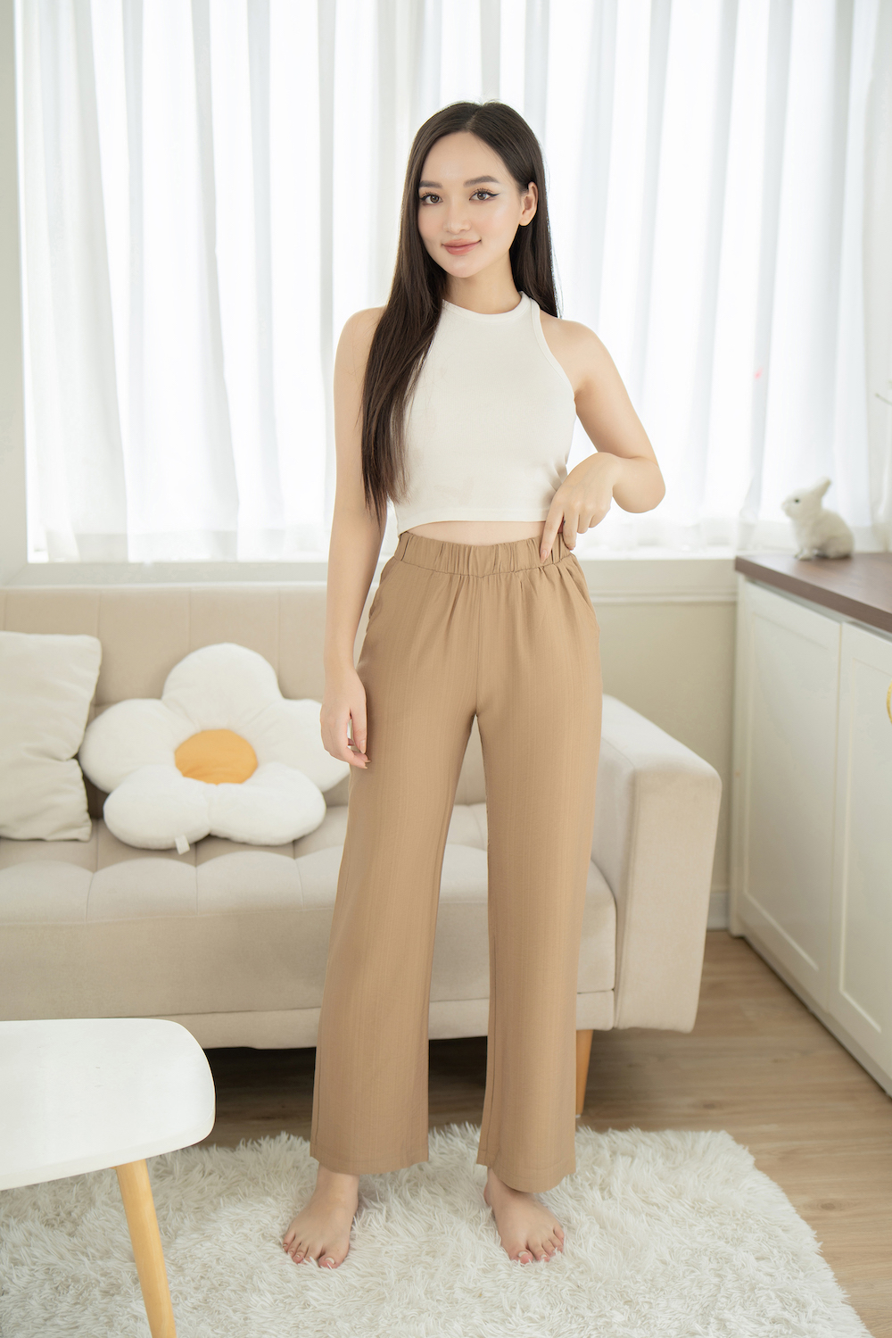 Quần linen suông GK44