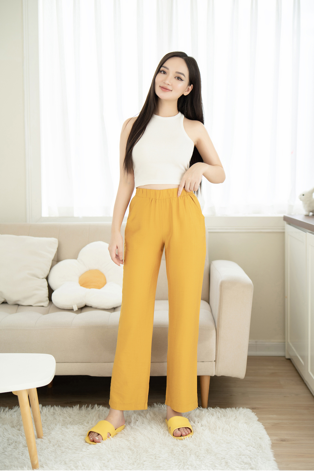 Quần linen suông GK44