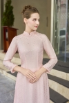 Áo dài đính đá lụa tơ tằm Thuy's Silk