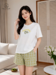 Bộ cotton cộc tay quần đùi kẻ HGKC27414B