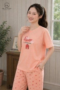 Bộ cotton tay cộc quần ngố HGKC26317N