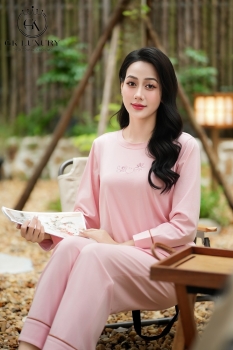 Bộ cotton tay dài quần dài DGKC25232D