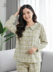 Bộ cotton tay dài quần dài Kẻ DGKC25239D