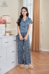 Bộ lụa cộc tay quần dài HGKL25143D
