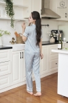 Bộ lụa cộc tay quần dài HGKL25152D