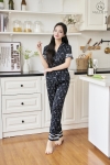 Bộ lụa cộc tay quần dài HGKL25152D