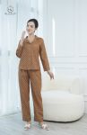 Bộ Pijama dài tay chất nhung thô LV