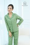 Bộ Pijama dài tay chất nhung thô LV